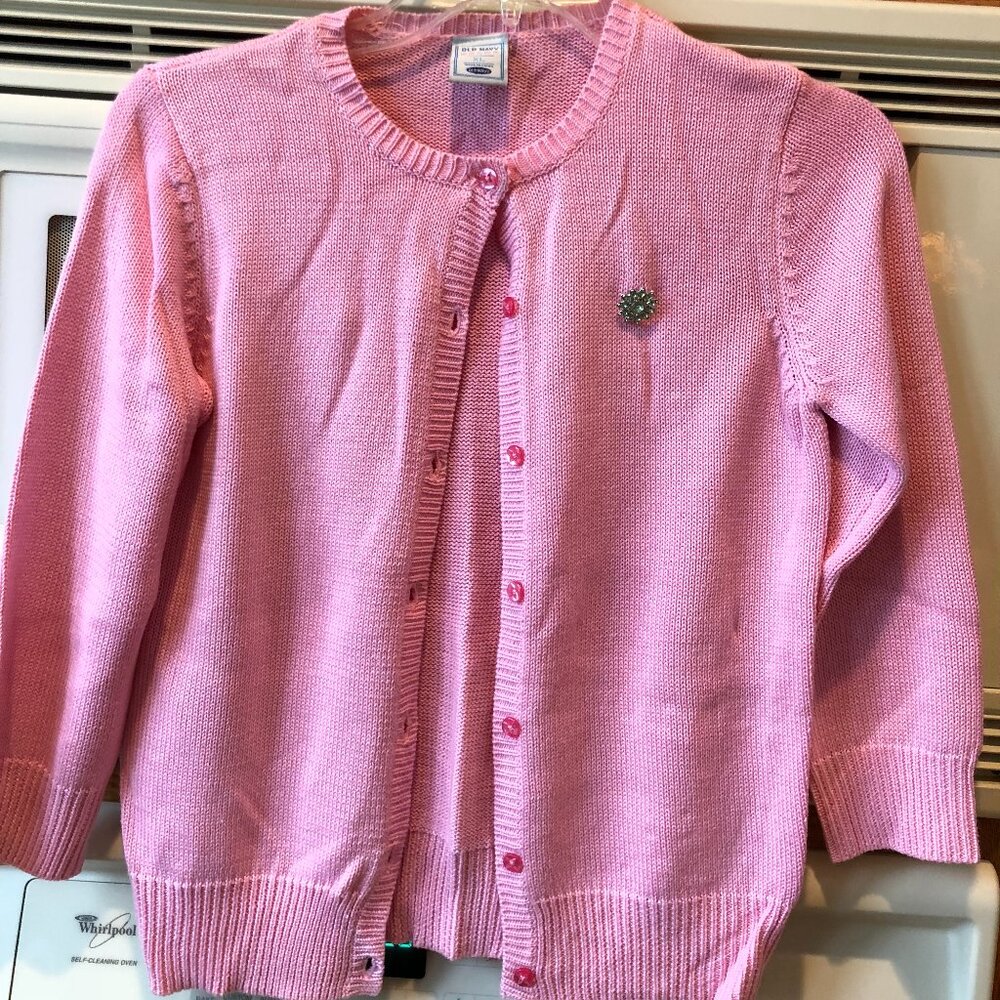 Girls Old Navy Cardigan Sweater Pink XL